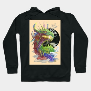 Green Dragon, Black Moon Hoodie